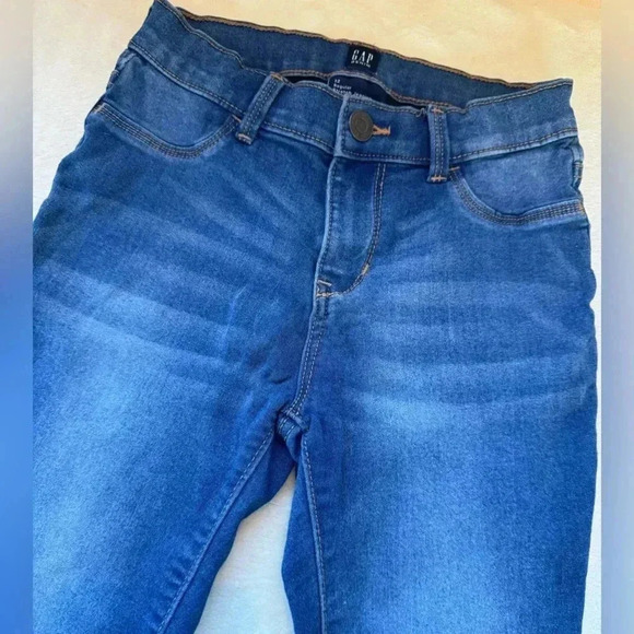 Gap Girls Stretch Jeans with Adjustable Waist, Light Blue, Size 12 - Picture 2 of 4
